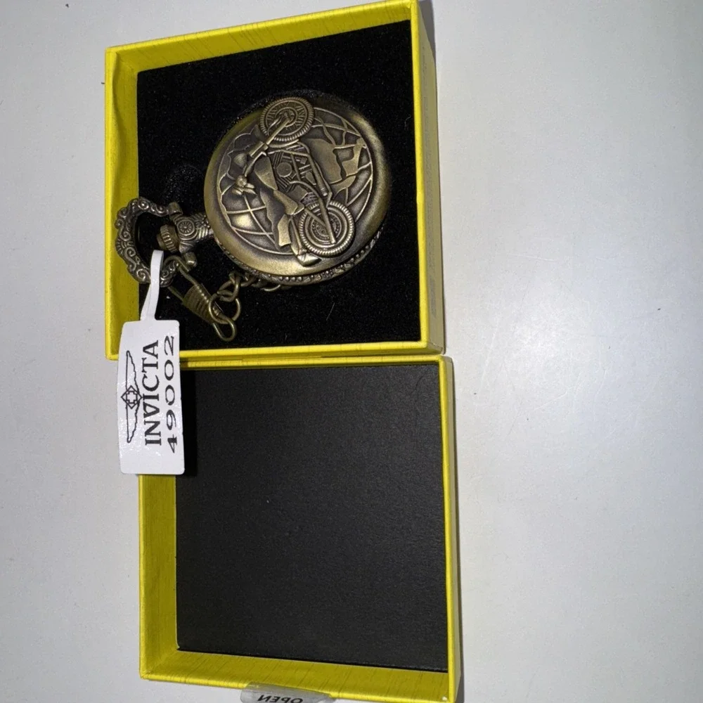 Invicta Men's Pocket Watch Vintage Road Warrior Chronograph White Dial 49002